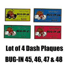 Lot of 4 BUG-IN Dash Plaques. #45, 46, 47 & 48 - VW, Volkswagen, Cal Look picture