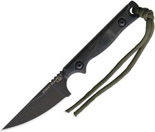 TOPS Street Scalpel 2 Fixed Blade Knife Black Canvas Micarta Full Tang Espinoza picture