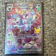 Sylveon Ex 153/128 30th Anniversary Pokemon Card Mint Condition picture
