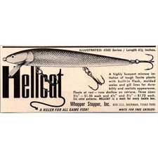 Whopper Stopper Inc Hellcat A Killer For All Game Fish Sherman TX 1966 Ad SAH8-3 picture