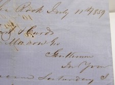 ANTIQUE 1859 LETTER A J ANDREW JACKSON WHITE THE ROCK GEORGIA UPSON COUNTY picture