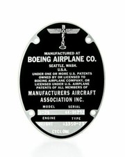 Boeing B-29 Superfortress, Repro Data Plate, Vintage WWII Aviation   DPL-0102-EG picture