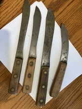 4 vintage butcher knives lot picture