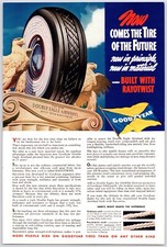 1938~Goodyear~The NEW Double Eagle AirWheel~Whitewall Tire~Vintage 30s Print Ad picture