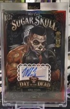 Mike Tyson True One of One 1/1 Wild Card Sugar Skull Day Of Dead Autograph picture