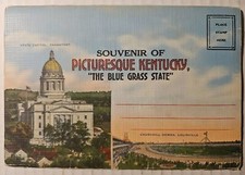 Ephemera 1940's Linen type Postcard Picturesque Kentucky Unposted Booklet picture