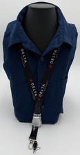 Delta Airlines Seat Belt Lanyard Airbus Boeing HIGH QUALITY Black picture