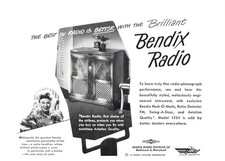 1948 Bendix Radio: Hildegarde Vintage Print Ad picture