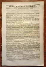 1831 Niles Weekly Newspaper - Andrew Jackson's Cabinet Crisis, Cherokee Nation picture