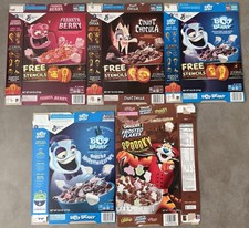 5 Monster / Halloween Cereal Boxes - Franken/Boo Berry, Chocula Tony The Tiger picture
