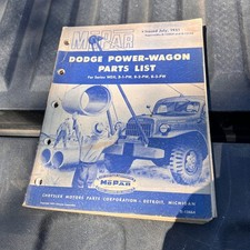 Original 1951 Dodge Power Wagon Mopar Parts List Catalog picture