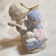 Enesco Precious Moments Musical Silent Night Christmas Tree Ornament 180599 1996 picture