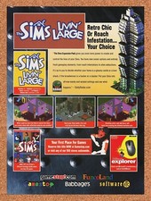 1999 Sims Livin Large FuncoLand Original Advertisement / Retro Wall Art v1 picture