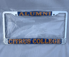 Citrus College Alumni School Heavy-Duty Chrome Metal Car License Plate Frame NEW picture