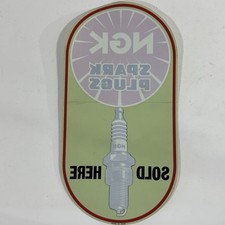 NGK Metal Spark Plug Advertising Sign 