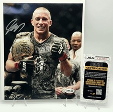 Georges St-Pierre Signed 8x10 Photo UFC MMA GSP Autographed JSA COA picture