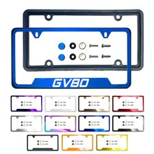 New Laser Etched Customize Stainless Steel License frame Silicone Guard For Gv80 picture