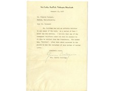 First Lady Grace Coolidge Corrects Story on Calvin Unique Signed Letter. PSA picture