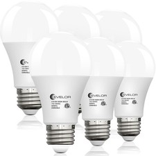 evelor 6-Packs A19 LED Light Bulbs,60 Watt,Daylight 6 Piece, Daylight 5000k picture