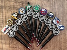 Sports Handmade beaded pens. Hockey. Collect, gifts, gift basket filler picture