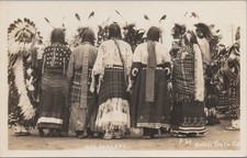 War Dancers RPPC Native American Indian Real Photo Postcard O'Neill Photo Co picture