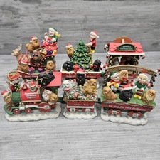 DAMAGED Danbury Mint The Pomeranian Christmas Express Train 6-Piece Set Pom Dogs picture