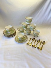 *RARE* Vintage Royal Stafford 8178 - Demitasse & Saucer Set Of 8 W/ 6 Spoons picture