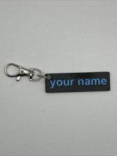 Dual Color Custom Name 3D printed Keychain, Made in USA Choose Your Color picture