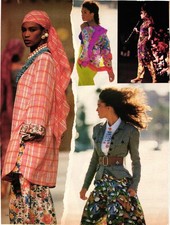 1980s Fashion Print  Guy Marineau Christian Lacroix Pret-a-Porter Jacket 001 picture