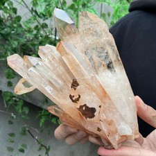 3.4lb Natural Clear White Quartz Crystal Cluster Rough Healing Specimen picture