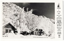 real photo June Lake High Sierras CA - Fern Creek Lodge 1940s postcard RPPC picture