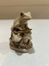 Harmony Kingdom- Look Before You Leap-3 Frogs Figurine-      3/11 picture