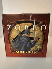 NIB Bowen Designs Zorro Mini Bust Resin Statue Randy Bowen 2003 #1096/2500 New picture