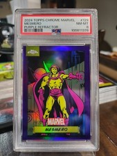 2024 Topps Chrome Marvel MESMERO #129 Purple Refractor 74/75 PSA 8  picture