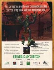 1997 Oddworld Abe's Oddysee Playstation 1 PS1 Vintage Print Ad/Poster Game Art picture