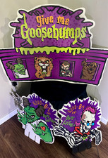RARE 1996 3 Piece Goosebumps Display Sign Set Target Stores RL Stine Scholastic picture
