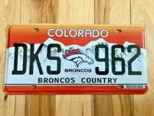 2017 Colorado Broncos License Plate picture