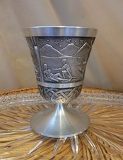 Mullingar Pewter King Lugh Celtic Wine Tumbler Goblet Cup Fine Pewter - Ireland picture
