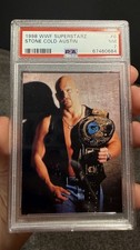 WWF 1998 Superstarz Stone Cold Steve Austin #6 PSA 7 Base Set *LOW POP* picture