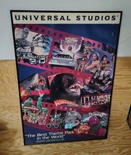 RARE Vtg 90s Universal Studios Nickelodeon ET Jaws Terminator Sign Poster Prop picture