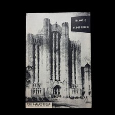 1951 Ballet Russe de Monte Carlo Detroit Masonic Auditorium Program Vintage picture