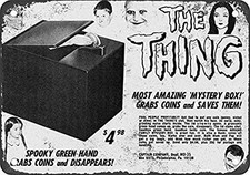 1965 Addams Family The Thing Coin Grabber Bank Vintage Tin Metal Signs HomeDécor picture