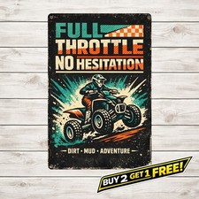 Just Gonna Send It ATV Off-Road 8x12 Vintage Metal Wall Art Tin Sign picture