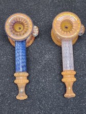 🔥 2 Stunning Custom-Made Hammer Glass Bubblers– Color-Changing Marble Opal  picture