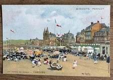 Old postcard Cabourg Les Plages de France Luigi Loir Biscuits Pernot advertising picture