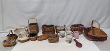 Lot of Longaberger Handwoven Baskets and Ceramic Mugs Assortment picture