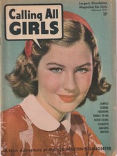 CALLING ALL GIRLS #26   THE BRIDE WORE KHAKI  GOLDEN-AGE  1944  NICE picture