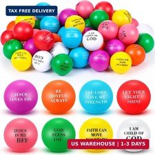 48 Pcs Christian Bible Verse Balls Bulk, Bible Toys for Kids picture