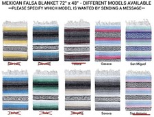 Authentic Mexican Falsa Yoga Blanket Hand Woven 72in x 48in -  MESSAGE FOR MODEL picture