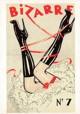 Bizarre Magazine 7 Cover Illustration Legs Fetish Risque Vintage Postcard picture